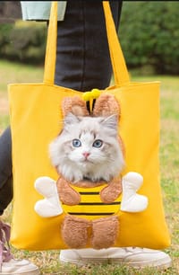 Cat Carrier Bag Canvas Pet Shoulder Bag for Puppy Small Dogs and Cats Hiking_img_0