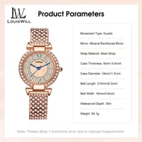 💥LouisWill Steel Strap Waterproof Wristwatch_img_5