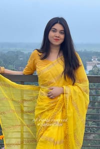 Block Print Sharee with Blouse Piece_img_5