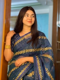 Block Print Sharee with Blouse Piece_img_6