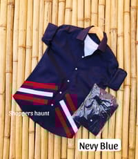 প্রিমিয়াম নেভি ব্লু ব্লক প্রিন্ট শার্ট_img_2