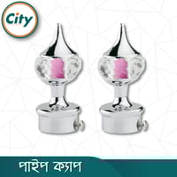 ১ জোড়া (২ পিস) সিপি পালিশ করা ক্রিস্টাল মিনার পর্দার পাইপ কভার পাইপ ক্যাপ ১ ইঞ্চি পাইপের জন্য পর্দা সজ্জা মিনার_img_4