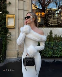 KARLEIGH Faux Fur Knit Maxi Dress_img_0