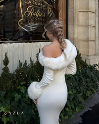 KARLEIGH Faux Fur Knit Maxi Dress_img_4