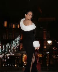 KARLEIGH Faux Fur Knit Maxi Dress_img_1