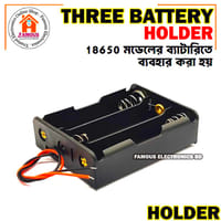 3.7V 18650 3 Tank Battery Storage Box 4.2V 18650 Battery Rechargeable 3S 3 Slot Battery Casing Bracket Holder For With Cable_img_0