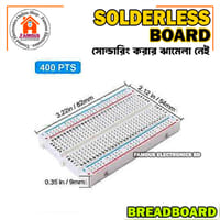 400 Point Breadboard Medium Size Solderless WHITE Prototyping Test Circuit Board Plug-In 400 Tie Points Pin For Arduino Project Board Cables Connectors DIY_img_7