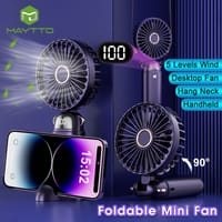 Portable Mini Fan with 5 Speeds & LED Display – USB Rechargeable, Quiet, for Travel & Desk Use_img_7