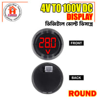 4V-100V LED Digital Display Round Two-wire Voltmeter DC Digital Car Voltage Current Meter Volt Detector Tester Monitor_img_3