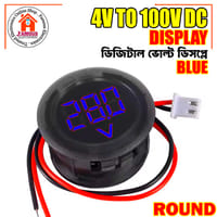 4V-100V LED Digital Display Round Two-wire Voltmeter DC Digital Car Voltage Current Meter Volt Detector Tester Monitor_img_7