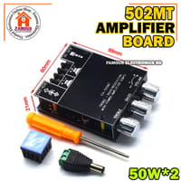 502MT Bluetooth 5.0 Super Base Amplifier Board with Acrylic Box Sell 2.0 Channel 2x50W Power Audio Stereo Amplifier Board AUX Bass Treble AMP similar ZK-502M CA-502MT ZK-502MT_img_3