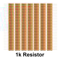 20PCS 1K Ohm Carbon Film Resistors – 1/4W 5% Tolerance | Fixed Passive Components_img_1