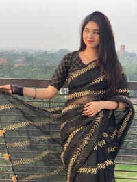 Block Print Sharee with Blouse Piece_img_4