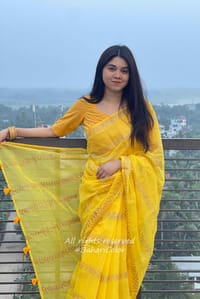 Block Print Sharee with Blouse Piece_img_4