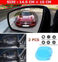 2-Pack Car Rearview Mirror Film – Rainproof, Waterproof, Anti-Fog Nano Coating for Clear Vision_img_3