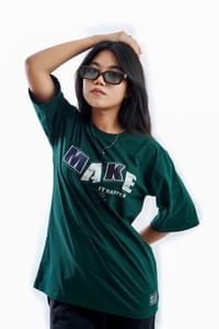 ‘MAKE IT HAPPEN’ BOTTLE GREEN LONG SLEEVE TEES_img_2