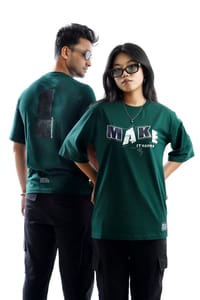 ‘MAKE IT HAPPEN’ BOTTLE GREEN LONG SLEEVE TEES_img_1