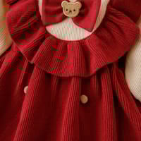 Baby Girls Winter Knitted Warm & Stylish Kids Party Red Dress (1 to 5 years) for yours BABUU_img_4