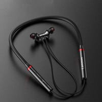 Black He05X Premium Quality Neckband Lenovo Headphone 5.1V Bluetooth Extra Bass Control Noise Cancellation Neckband - Neckband - Headphone_img_1