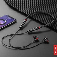 Black He05X Premium Quality Neckband Lenovo Headphone 5.1V Bluetooth Extra Bass Control Noise Cancellation Neckband - Neckband - Headphone_img_6