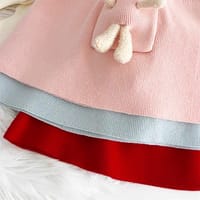 Baby Girls Winter Knit Dress with Teddy Pocket (1 to 6 years) for for BABUU_img_3