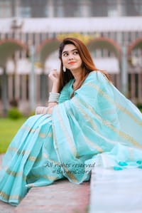 Block Print Sharee with Blouse Piece_img_0