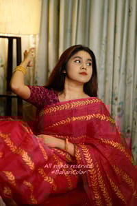 Block Print Sharee with Blouse Piece_img_2