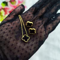 Four leaf locket with earring_img_1