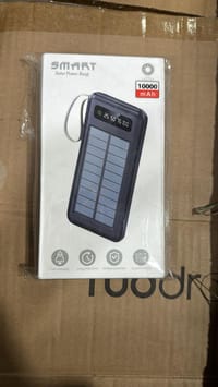 Smart 10000mAh Solar System Power Bank With Type B Type C Lightning Port & USB Port Supported High Quality_img_3