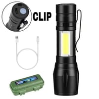 Recharge-able Flashhlight Torch LED USB Portable Torches 3 Modes Mini Camping Lighting - Torch Light_img_0