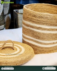 Jute Mini Laundry Basket (12/12" Diameter)_img_3