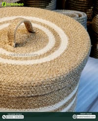 Jute Mini Laundry Basket (12/12" Diameter)_img_4