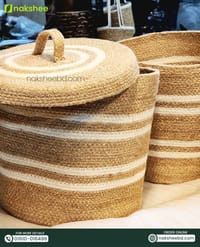 Jute Mini Laundry Basket (12/12" Diameter)_img_5