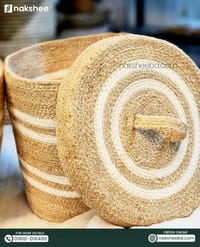 Jute Mini Laundry Basket (12/12" Diameter)_img_6