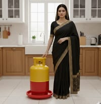 Wheeled Trolley Gas Cylinders and Flower Pots_img_1