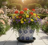 Wheeled Trolley Gas Cylinders and Flower Pots_img_9