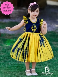 Beautiful baby frock with pure cotton unique batik design._img_0