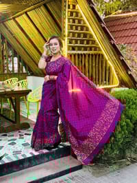 Dhupian Silk Sharee with Blaus Piece_img_0