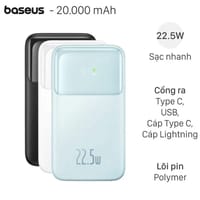 Baseus Comet Series 22.5W 20000mAh Dual Cable Digital Display Power Bank_img_0