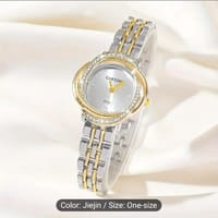 Shein - CARYINO Ladies Dual-Tone Stainless Steel Watch Band 14_img_1
