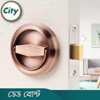 স্টেইনলেস স্টিল ইনভিসিবেল ডোর লক নব সিস্টেম ডেড লক উইথ রাউন্ড কনসিলড হ্যান্ডেল_img_3
