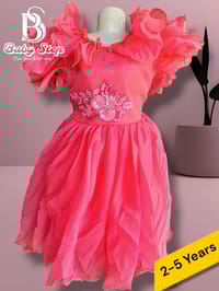 Elegant Baby Girl Floral Design Party Dress For 0-5 years._img_1