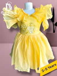 Elegant Baby Girl Floral Design Party Dress For 0-5 years._img_2