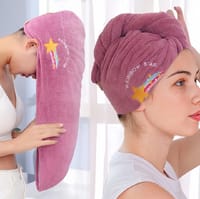 Microfiber Hair Towel Quick Drying Microfiber - Bath Towel Hair Dry Cap_img_6
