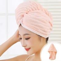 High quality Magic Shower Cap Soft Microfiber Girls Hair Towel Super Absorbent Quick Drying microfiber hair towel_img_0
