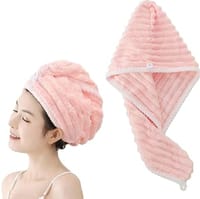 High quality Magic Shower Cap Soft Microfiber Girls Hair Towel Super Absorbent Quick Drying microfiber hair towel_img_4