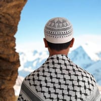 কেফিয়্যাহ ও সুতার টুপি_img_0