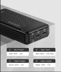 AW EI P5K Portable Power Bank 10000mAh Powerbank Dual USB A Type c Micro Dual input Fast Charge Travel Poverbank For Mobile Phone_img_2