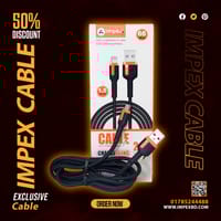 Impex Strong Micro Fast Charging Cable Model-C-30 (Black, 1.5 Meter Length)_img_0
