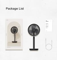Xiaomi AISOLOVE F5 Pro Rechargeable Fan 4000mAh with Swing & Extendable- Black Color_img_0